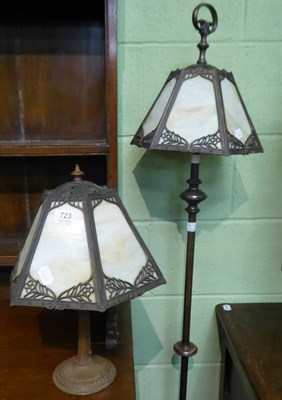 Lot 723 - An early 20th century American patinated metal table lamp, by Edward Miller &amp; Co, with an...