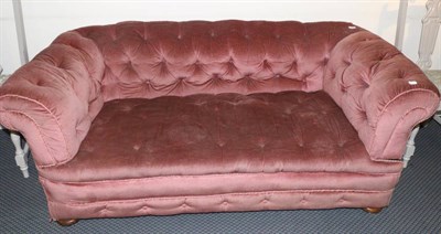 Lot 728 - A Victorian Chesterfield sofa