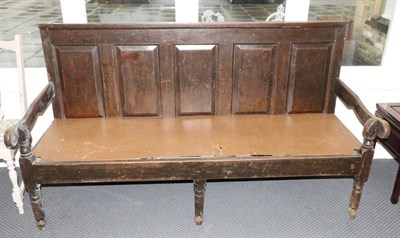 Lot 742 - A mahogany settle