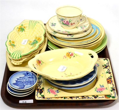 Lot 24 - An interesting mixed collection of Clarice Cliff for Newport Pottery; Royal Staffordshire and...