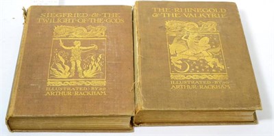 Lot 42 - Two books, The Rhinegold & the Valkyrie and Siegfried & the Twilight of the Gods, illustrated...