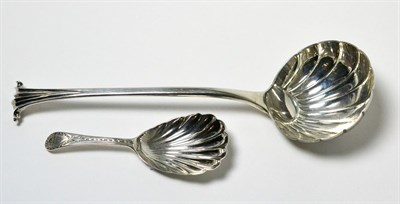 Lot 45 - A George III silver Onslow pattern sauce ladle with fluted bowl, Sumner and Crossley, London, 1777