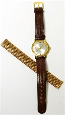 Lot 64 - Vertex Revue Wristwatch, gilt metal expanding bracelet strap, gold filled Art Deco wristwatch,...