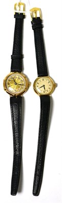 Lot 86 - Two lady's 9ct gold wristwatches