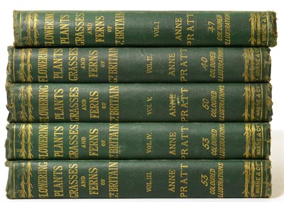 Lot 180 - Pratt (Anne), Flowering Plants of Great Britain, five volumes, colour plates, original cloth gilt