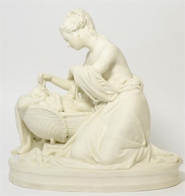 Lot 209 - After A. Carrier-Belleuse, a Minton Parian group of a mother and infant