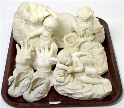 Lot 220 - A collection of Parian figures