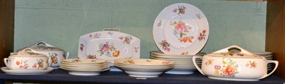 Lot 236 - A part service of Rosenthal porcelain dinner ware decorated with floral sprigs