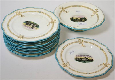 Lot 327 - A part dessert service by James Auton China Rooms, Leyburn