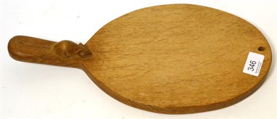 Lot 346 - A Mouseman cheese board