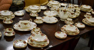 Lot 373 - An extensive Royal Albert Old Country Roses dinner service, approximately 105 pieces