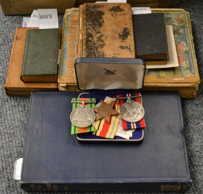 Lot 389 - A trio of WWII medals, a vintage pop up book, various 18th century and later books etc