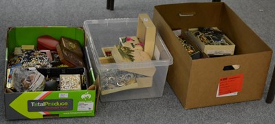 Lot 397 - A large quantity of costume jewellery (three boxes)