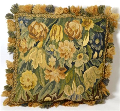 Lot 413 - A needlework cushion