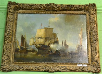 Lot 1031 - Leslie Arthur Wilcox, The Admiral Comes Ashore, oil on board  Provenance: Rustington Gallery,...