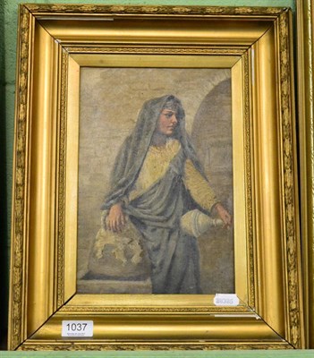 Lot 1037 - A 19th century English School, oriental study of a girl, unsigned oil on canvas