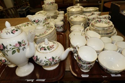 Lot 1073 - An extensive Wedgwood Hathaway Rose dinner service (four trays)