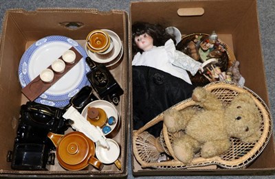 Lot 1075 - A large group of assorted items including Hornsea, paperweights, doll, souvenir spoons etc