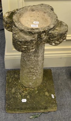 Lot 1176 - A carved stone bird bath