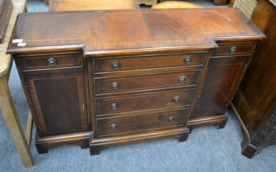 Lot 1205 - A Bevan & Funnell reproduction breakfront cabinet of small proportions