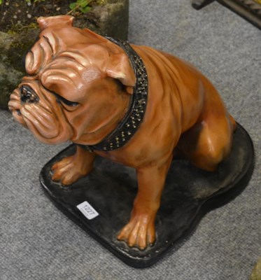 Lot 1227 - A large painted composition model of a bulldog