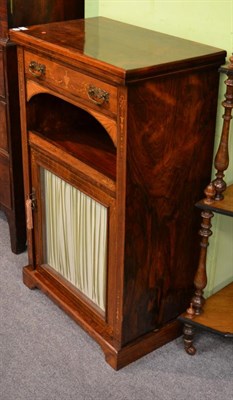 Lot 1238 - An inlaid rosewood music cabinet with glazed door