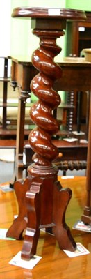 Lot 1274 - A barley twist mahogany jardiniere stand