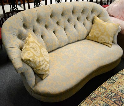 Lot 1313 - A mahogany framed button back sofa