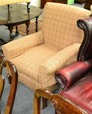 Lot 1320 - A mahogany framed armchair