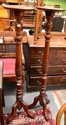 Lot 1339 - A pair of mahogany torcheres