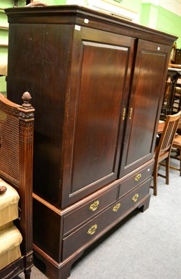 Lot 1348 - A 19th mahogany linen press (converted)