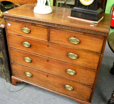 Lot 1375 - A George III mahogany four height chest of drawers