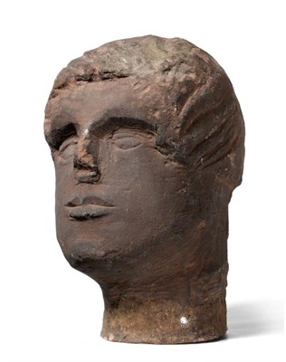 Lot 5 - A Romano British / celtic carved stone head, Circa 200AD-500AD, ex Eila Grahame collection,...