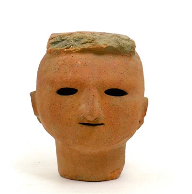 Lot 11 - Head of Haniwa, ritual pottery from Saitama, Japan, possibly Kofun style, 3rd-6th century