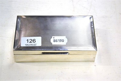 Lot 126 - A silver rectangular cigarette box, London 1965