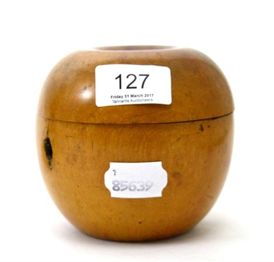 Lot 127 - A George III apple tea caddy
