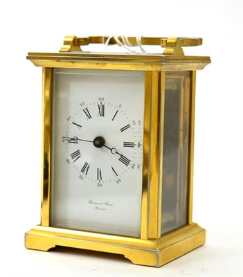 Lot 129 - A brass carriage timepiece retailed by Bornand Freres, Bicester