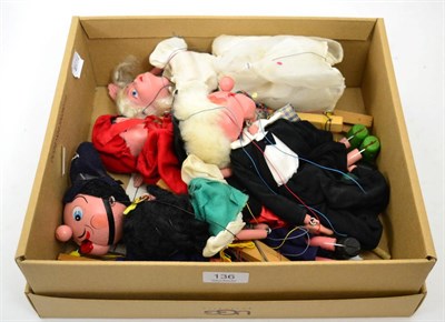 Lot 136 - A collection of five Pelham puppets, unboxed (5)