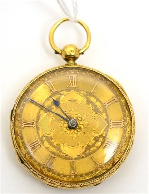 Lot 190 - An 18ct gold pocket watch