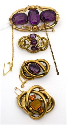 Lot 192 - Four Victorian paste set brooches