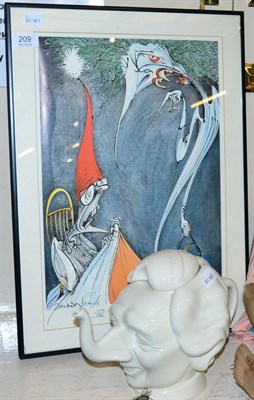 Lot 209 - Luck & Flaw Margaret Thatcher teapot and Gerald Scarfe signed, limited edition, Margaret...