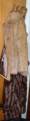 Lot 219 - Brown mink fur coat and a coney fur jacket (2)
