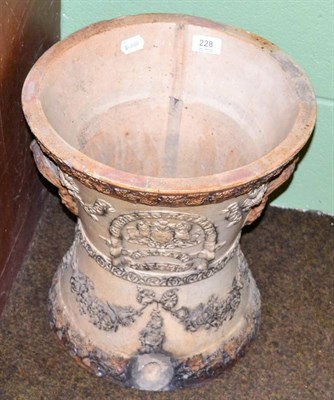 Lot 228 - A 19th century stoneware water urn (a.f.)