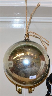 Lot 231 - A silvered witches ball
