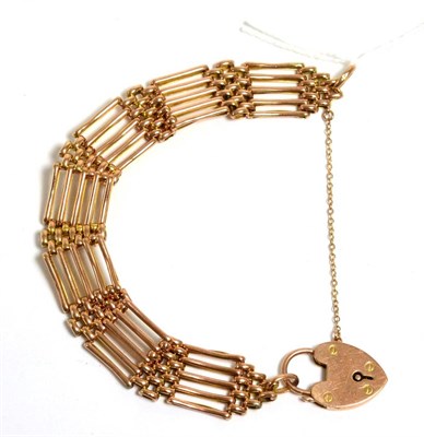 Lot 281 - A 9ct gold gate link bracelet