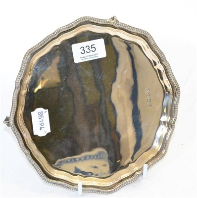 Lot 335 - Silver shaped salver