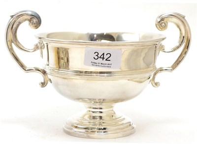 Lot 342 - Silver two handled pedestal bowl