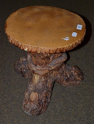 Lot 381 - A Victorian naturalistic jardiniere stand in the form of a tree stump