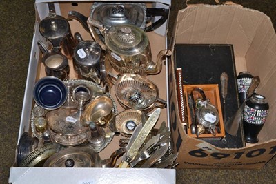 Lot 383 - A small quantity of silver wares and a large accumulation of plated wares
