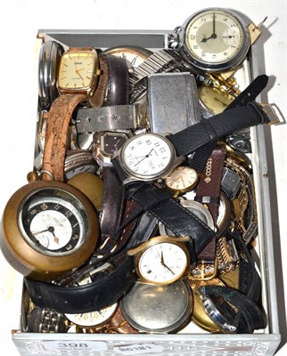 Lot 398 - A quantity of pocket and wristwatches